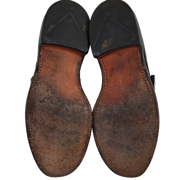 Allen Edmonds Halsted Monk Strap Dress Shoes Mens 10.5 D Medium Black Leather - Picture 8 of 12